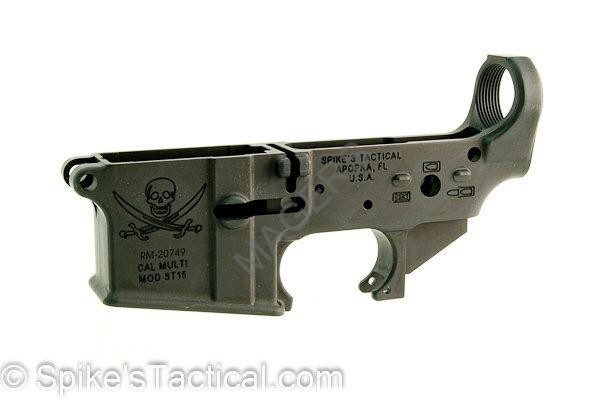 Spike's Tactical Stripped Lower - Calico Jack Logo-0