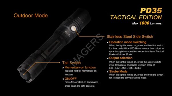 Fenix PD35 Tac LED Flashlight-330