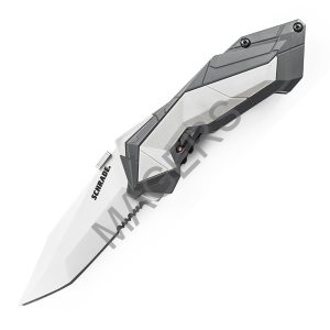 Schrade Magic Assist, Black/Gray Aluminum Handle, Black Blade, Combo -0